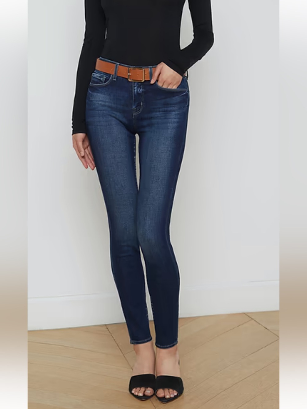L’AGENCE Dark Blue Marguerite Skinny High Waist Kodiak Jeans Size 29